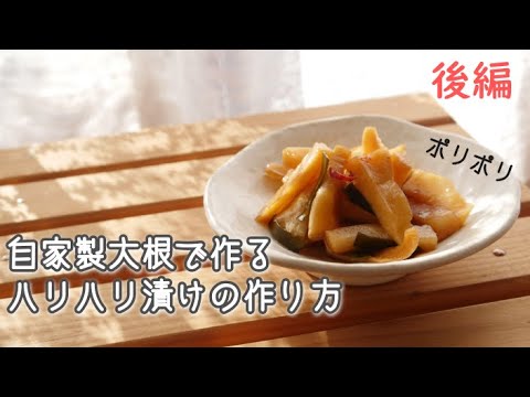 【料理女子】自家製大根で作るハリハリ漬け(甘酢醤油漬け)の作り方～後編～【J-BLAST クッキング】