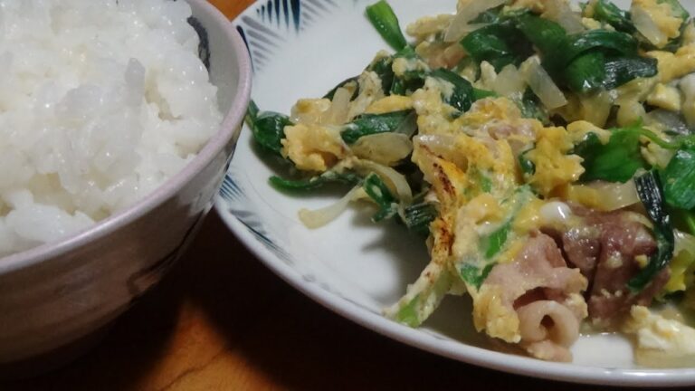 豚ニラ玉　ご飯がすすむ！