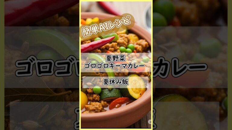 夏野菜ゴロゴロキーマカレー★夏休み飯★