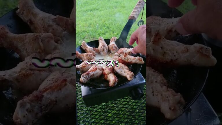 【俺のキャンプ飯】手羽元チーズ #shorts #キャンプ飯 #チキン
