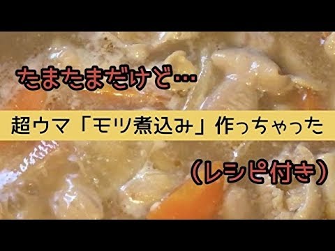 【モツ煮込み】美味しく作れちゃいました！レシピ付き（字幕対応）