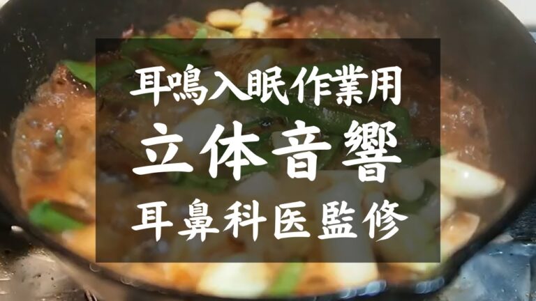 【耳鳴り,入眠,作業用ASMR料理音BGM】耳鼻科医監修｜豚肉とネギの旨塩炒め②
