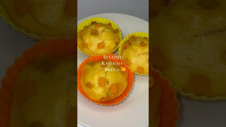 Steamed Kabocha Bread 🎃 #shorts #kabocha