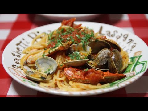 あさりと渡り蟹のペスカトーレ