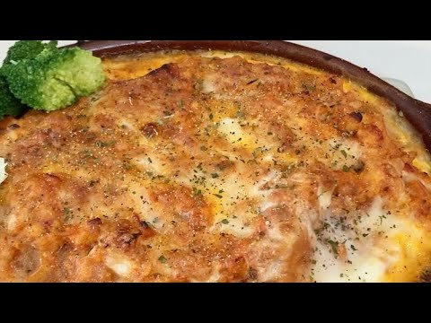 今日のたんぱく質〜溶き卵で覆うミートソースドリア〜