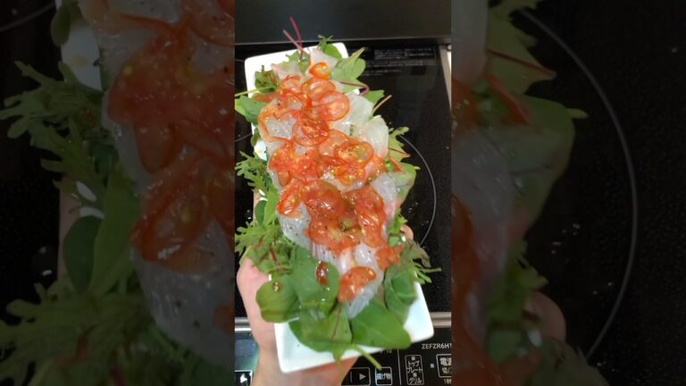 鯛のカルパッチョで酒が止まらん