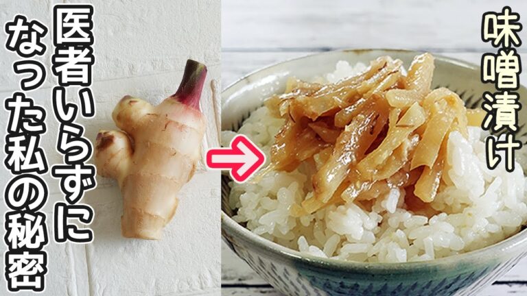 万能「しょうがの味噌漬け」甘くてシャキシャキ食感でご飯とまらん！しょうがの味噌炒めも紹介！【効果：血液サラサラ・花粉症抑制・血圧低下・免疫力アップなど】