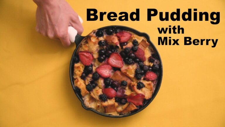 How to Bread Pudding with mix berry　ミックスベリーのパンプティングレシピ