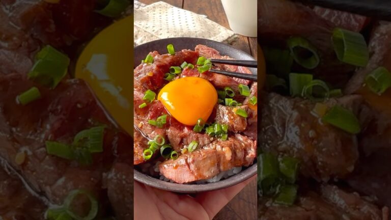 安いお肉がお店の味に🍚🙌🥩　簡単サガリ丼