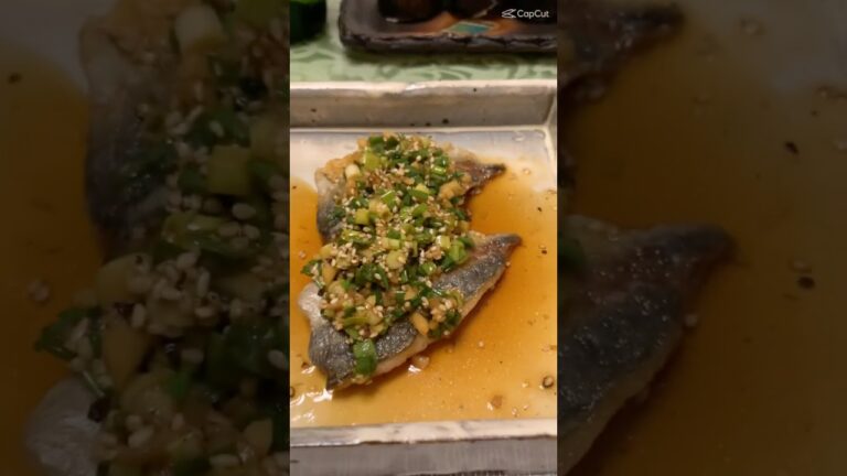 お魚を食べたい時に糖質オフ　【アジのソテーand薬味ソース】　ダイエット♡マリリン　#グルテンフリー　#ダイエットレシピ
