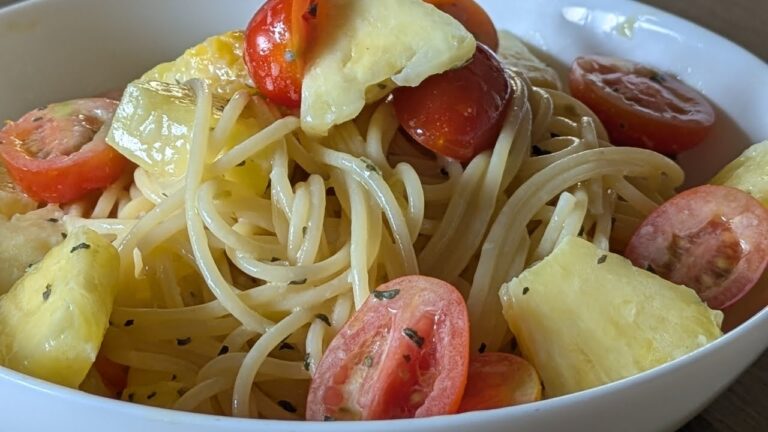 『冷製パスタ』残暑を乗り切れ パイナップルとトマトの冷製パスタ レシピ