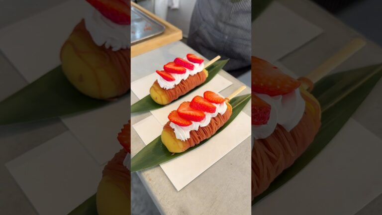 芋虫のようないちご団子 #japanesefood