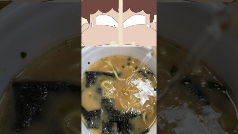 【あたしンち】ユズが食べていたラーメンに母が酢を入れてたので再現してみた#shorts #あたしンち #アニメ飯