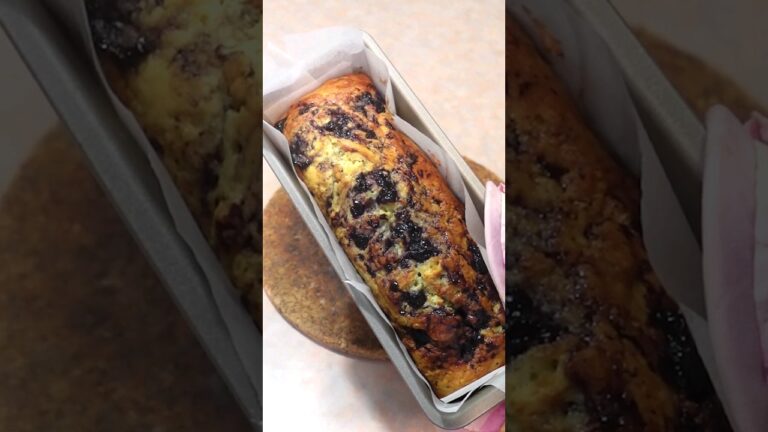 5 Ingredients Blueberry Poundcake 🍰🍰😏 No Butter Oil #shorts バター油不要! 生クリームを使ってさっくりパウンドケーキ