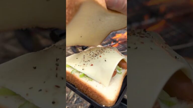 山と焚き火とホットサンド / Mountains, bonfires and hot sandwiches #shorts