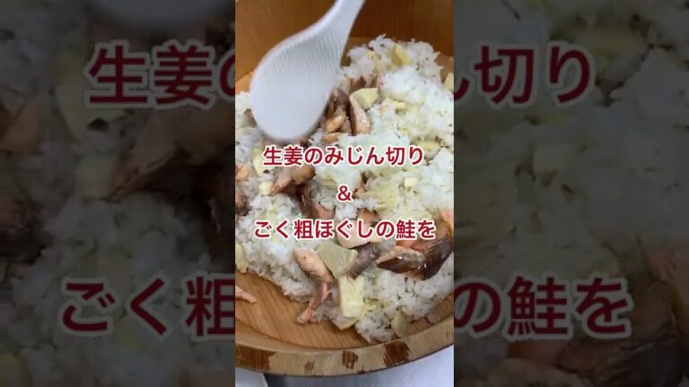 no.37 たけのこご飯の鮭おにぎり【築地Vlog】