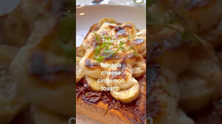 痩せたい人は、食べちゃダメな朝ごはん。バナナシナモントーストwithレモンクリームチーズトースト🍞#shorts  #朝ごはん