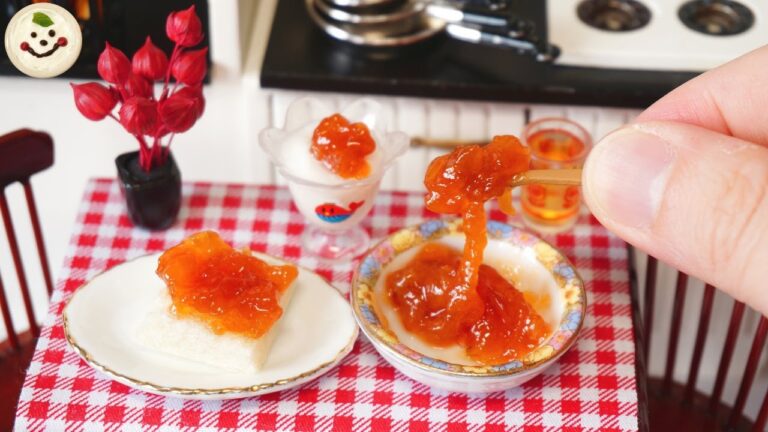 ミニチュア料理『甘酸っぱい初夏の味🍒さくらんぼジャム / Cherry Jam』Miniature Cooking