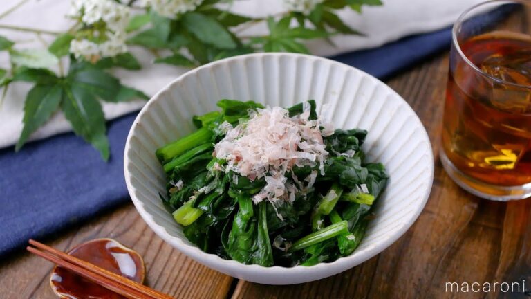 【ほうれん草のポン酢和え】レンジで加熱して、調味料を和えるだけ！献立のひと品に♪