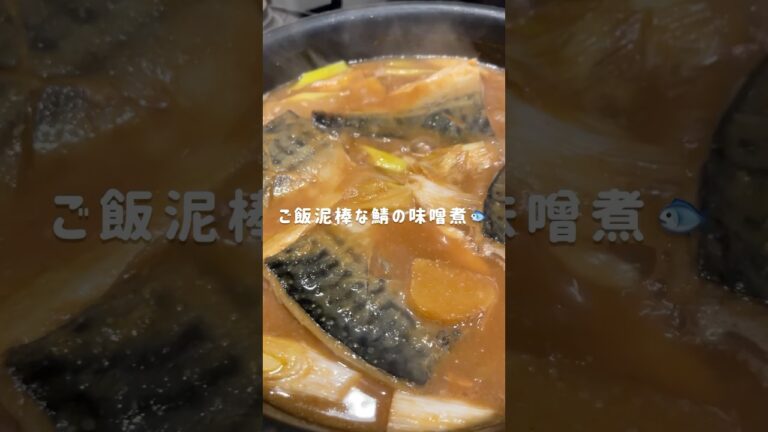 これぞご飯泥棒🍚#shorts#料理asmr#鯖の味噌煮#簡単レシピ#今日の晩ごはん#自炊