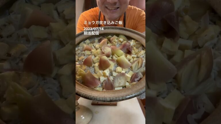 ミョウガ炊き込みご飯　#shorts #いろはに千鳥 #朝活 #japanese #food #cooking