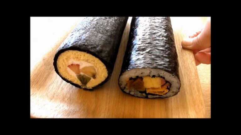 Trick Recipes: Eho Maki Sushi Swiss Roll Cake Setubun Norimaki 恵方巻き 巻き寿司 ロールケーキ