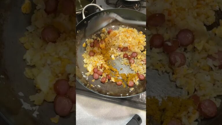 ウインナー入りカレーチャーハン, Curry Fried Rice with Sausage #cooking