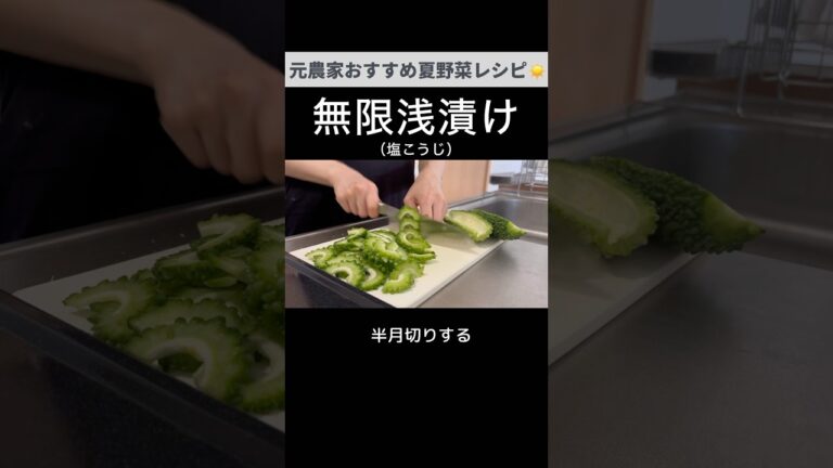 意外と絶品！ナスとゴーヤの塩こうじ浅漬け🍆