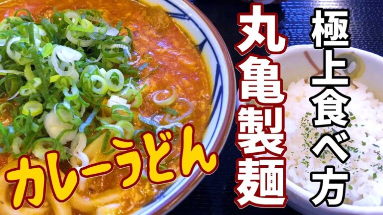 丸亀製麺と㈱TOKIOのコラボうどん ガツンと旨い！トマたまカレーうどん 美味しい食べ方を紹介 ネギをたっぷり入れて最後にひと口ご飯を入れて食べてみた #Shorts
