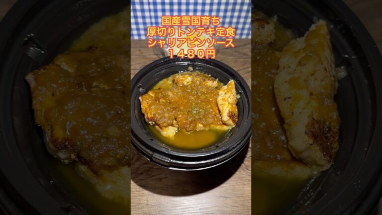 【松屋】国産雪国育ち厚切りトンテキ定食シャリアピンソース食べてみた