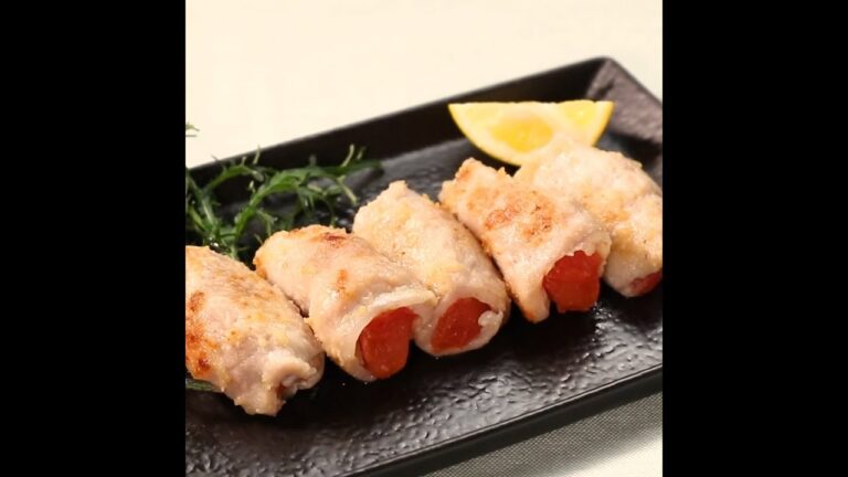 トマトの旨みがジュワーっと広がるトマトの豚肉巻き　ガーリック風味 ｜ moguna[モグナ]