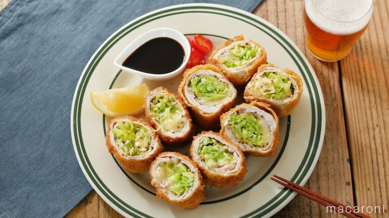 くるくる巻いて。肉巻きキャベツのチーズとんかつのレシピ