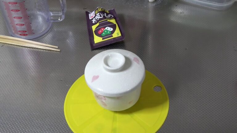 レンジで茶碗蒸しを作ってみた