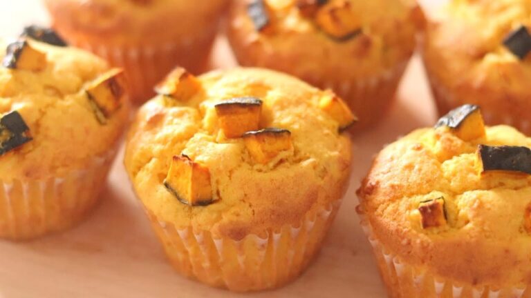 かぼちゃたっぷり♡ほわほわしっとりかぼちゃのマフィンの作り方／Squash muffines recipe