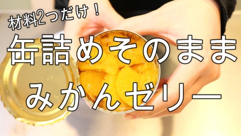 缶材料2つで超簡単！缶詰めそのままミカンゼリー