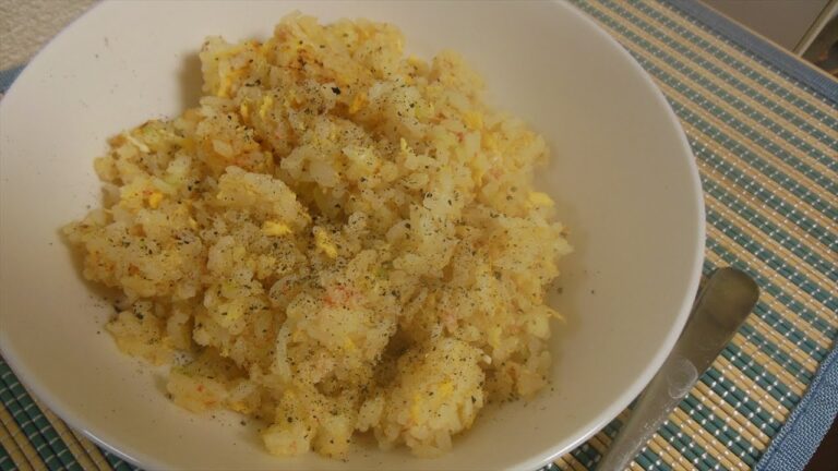 【簡単レシピ】カニチャーハン【Crab fried rice】