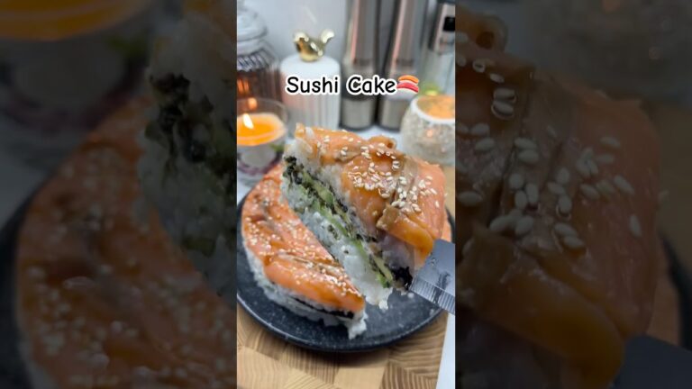 Sushi Cake | Easy, Quick & Tasty Fish Recipe! #snack #sushi #easyrecipe #cooking #asmr #seafood