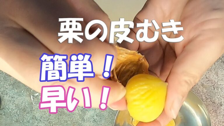秒で栗の皮をむく方法