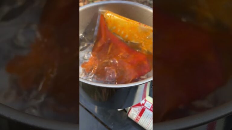 【キャンプ飯】温めるだけのスープはキャンプに便利です☻ #shorts