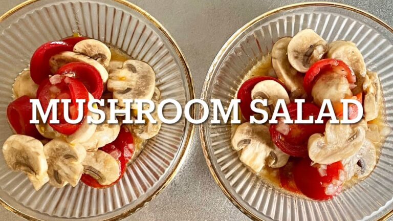 マッシュルームとトマトのサラダ | 簡単レシピ【トマトがおいしい季節に！きのこと黒酢の旨味たっぷりサラダ】