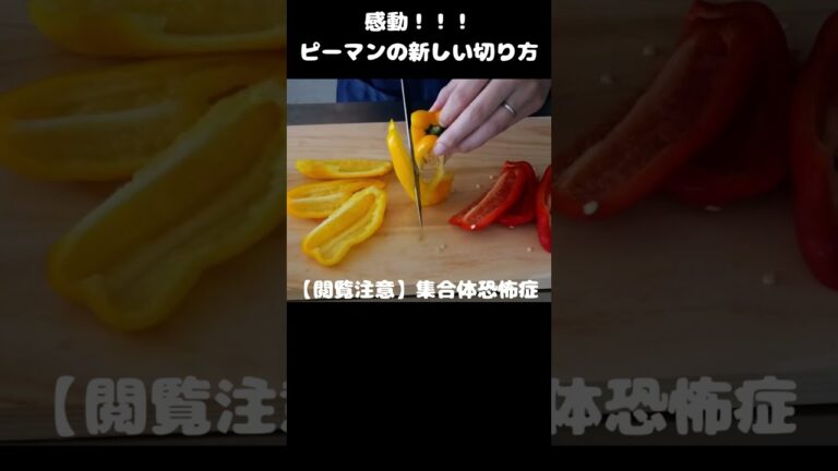 感動！！！ ピーマンの新しい切り方 #shorts