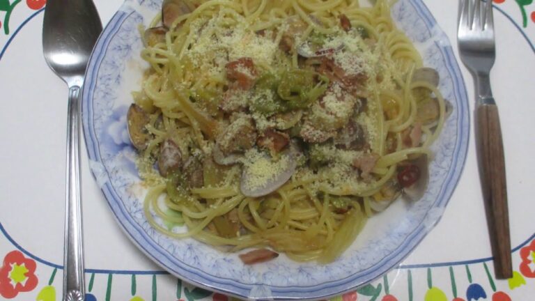 キャベツあさりペペロンチーノ炒め後の🍝パスタ：後編