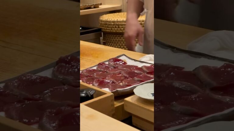 シンプルだけど絶対に旨いやつ…カツオの漬けを薬味と共に #sushi #寿司 #鮨桂太