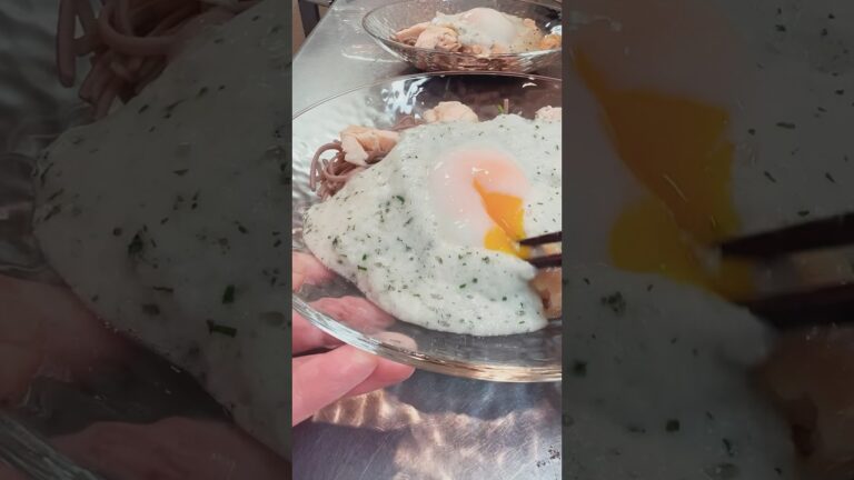 【ぶっかけとろろ蕎麦】冷やし蕎麦❤️旨くてごっくごく飲めるやつw