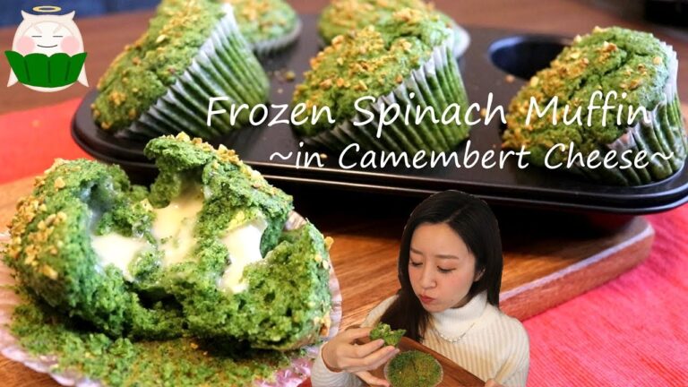 【cooking】冷凍野菜大活用💡ほうれん草とカマンベールチーズのマフィンの作り方♪