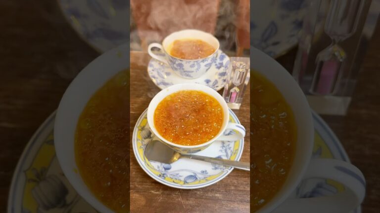 ブクブクするパリパリカラメルプリン🍮 #japanesefood #プリン