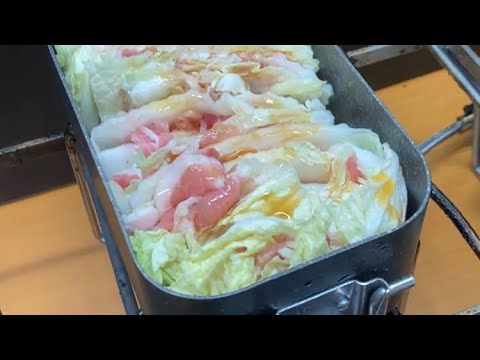 豚バラ白菜ミルフィーユ鍋を黒メスティンで作ってペンタゴンハイボールをキメるだけの動画