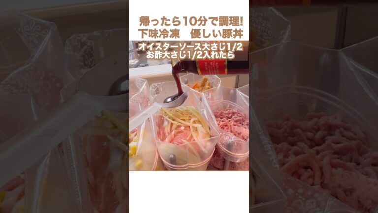 【外さない！失敗なし】帰ったら10分でご飯！下味冷凍豚丼 #1週間献立 #時短ごはん #作り置きレシピ #下味冷凍 #冷凍作り置き#帰ったら10分#時短調理#時短レシピ#shorts
