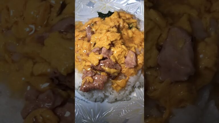冷凍のほうれん草、ハムの親子丼　サラメシ2023-4-26