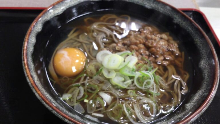 タマゴ納豆そば　中郷SA（上り）　IMG 5936